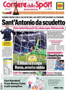 Le prime pagine dei quotidiani sportivi in edicola questa mattina 34 corriere dello sport 2021 03 01 603c2a992a639