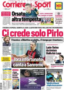 Le prime pagine dei quotidiani sportivi in edicola questa mattina 34 corriere dello sport 2021 03 02 603d75d53833d