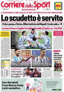Le prime pagine dei quotidiani sportivi in edicola questa mattina 34 corriere dello sport 2021 03 15 604eed62d35d1