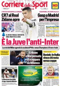 Le prime pagine dei quotidiani sportivi in edicola questa mattina 34 corriere dello sport 2021 03 16 60503d35983a8