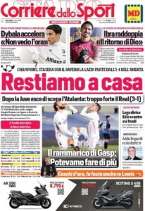 Le prime pagine dei quotidiani sportivi in edicola questa mattina 33 corriere dello sport 2021 03 17 60518e50c461f