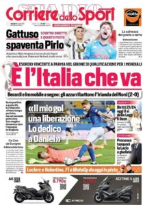 Le prime pagine dei quotidiani sportivi in edicola questa mattina 34 corriere dello sport 2021 03 26 605d6c1f89247