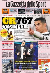Le prime pagine dei quotidiani sportivi in edicola questa mattina 33 la gazzetta dello sport 2021 03 03 603f1b222df0e