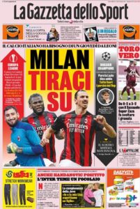 Le prime pagine dei quotidiani sportivi in edicola questa mattina 33 la gazzetta dello sport 2021 03 18 6052e674221bc
