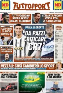 Le prime pagine dei quotidiani sportivi in edicola questa mattina 35 tuttosport 2021 03 13 604c467d424d9