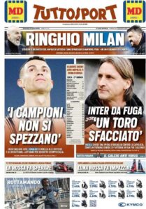 Le prime pagine dei quotidiani sportivi in edicola questa mattina 35 tuttosport 2021 03 14 604da0d8a7f4d