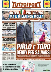 Le prime pagine dei quotidiani sportivi in edicola questa mattina 35 tuttosport 2021 03 22 6057d80a0241a