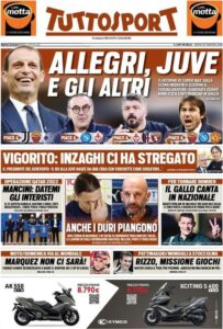 Le prime pagine dei quotidiani sportivi in edicola questa mattina 35 tuttosport 2021 03 23 6059789173622