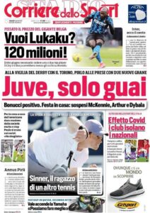 Le prime pagine dei quotidiani sportivi in edicola questa mattina 34 corriere dello sport 2021 04 02 6066a17625711