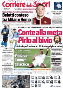 Le prime pagine dei quotidiani sportivi in edicola questa mattina 34 corriere dello sport 2021 04 07 606d2fe6f37b1
