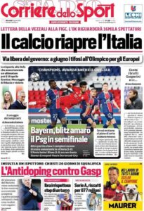 Le prime pagine dei quotidiani sportivi in edicola questa mattina 34 corriere dello sport 2021 04 14 60766a93127e5