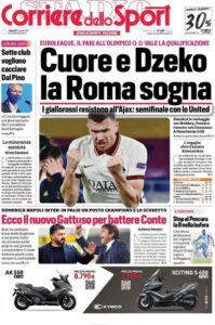 Le prime pagine dei quotidiani sportivi in edicola questa mattina 34 corriere dello sport 2021 04 16 60790e657c054