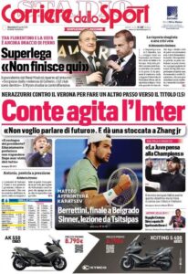 Le prime pagine dei quotidiani sportivi in edicola questa mattina 34 corriere dello sport 2021 04 25 6084ed1e7c35c