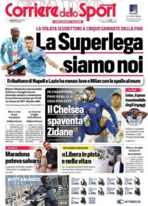 Le prime pagine dei quotidiani sportivi in edicola questa mattina 34 corriere dello sport 2021 04 28 6088e2d5c4fe9