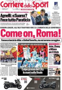 Le prime pagine dei quotidiani sportivi in edicola questa mattina 34 corriere dello sport 2021 04 29 608a3e620b949
