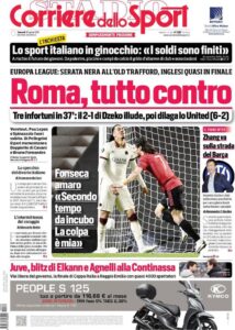 Le prime pagine dei quotidiani sportivi in edicola questa mattina 34 corriere dello sport 2021 04 30 608b398d51745