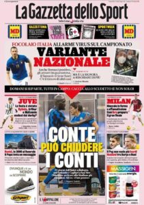 Le prime pagine dei quotidiani sportivi in edicola questa mattina 33 la gazzetta dello sport 2021 04 02 60664eef90663