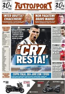 Le prime pagine dei quotidiani sportivi in edicola questa mattina 35 tuttosport 2021 04 17 607a5f3638e46