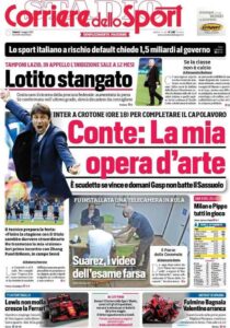 Le prime pagine dei quotidiani sportivi in edicola questa mattina 34 corriere dello sport 2021 05 01 608cd5ea08ef1