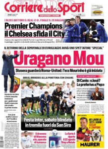 Le prime pagine dei quotidiani sportivi in edicola questa mattina 34 corriere dello sport 2021 05 06 6093194eca8f1