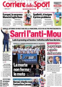 Le prime pagine dei quotidiani sportivi in edicola questa mattina 34 corriere dello sport 2021 05 31 60b419019263b