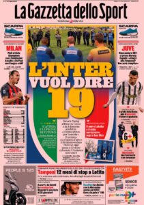 Le prime pagine dei quotidiani sportivi in edicola questa mattina 33 la gazzetta dello sport 2021 05 01 608cd6442f81b