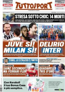 Le prime pagine dei quotidiani sportivi in edicola questa mattina 35 tuttosport 2021 05 24 60aadc69a9a8a