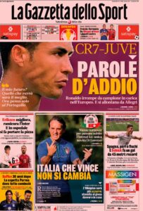 Le prime pagine dei quotidiani sportivi in edicola questa mattina 33 IMG 20210615 WA0016