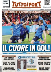 Le prime pagine dei quotidiani sportivi in edicola questa mattina 35 WhatsApp Image 2021 06 27 at 07.36.23