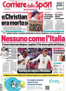 Le prime pagine dei quotidiani sportivi in edicola questa mattina 34 corriere dello sport 2021 06 14 60c689fb72464