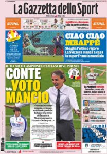 Le prime pagine dei quotidiani sportivi in edicola questa mattina 33 la gazzetta dello sport 2021 06 29 60da5484dd172