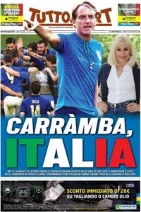 Le prime pagine dei quotidiani sportivi in edicola questa mattina 35 IMG 20210706 WA0003