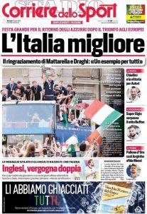 Le prime pagine dei quotidiani sportivi in edicola questa mattina 34 IMG 20210713 WA0002
