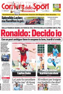Le prime pagine dei quotidiani sportivi in edicola questa mattina 34 IMG 20210719 WA0000
