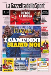 Le prime pagine dei quotidiani sportivi in edicola questa mattina 33 IMG 20210719 WA0002