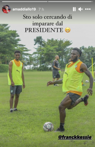 Amad Diallo su Kessie: «Sto imparando dal presidente» - FOTO 29 Schermata 2021 07 14 alle 18.19.20