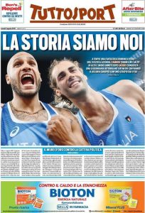 Le prime pagine dei quotidiani sportivi in edicola questa mattina 35 IMG 20210802 WA0000