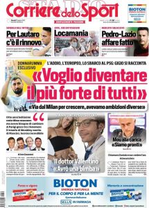 Le prime pagine dei Quotidiani Sportivi in edicola questa mattina 34 IMG 20210819 WA0028