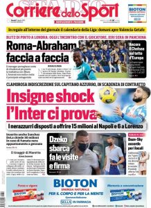 Le prime pagine dei Quotidiani Sportivi in edicola questa mattina 34 corriere dello sport 2021 08 12 611454584c6a5
