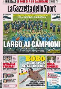 Le prime pagine dei Quotidiani Sportivi in edicola questa mattina 33 IMG 20210902 WA0002