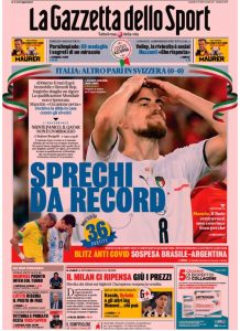 Le prime pagine dei Quotidiani Sportivi in edicola questa mattina 33 IMG 20210906 WA0004