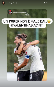 Milan Femminile, Boquete scherza con Giacinti: «4 gol, non male» - FOTO 29 Screenshot 2021 09 12 at 11 24 45 Passione Sportiva passionesportiva e su Instagram