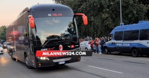 MN24 – Milan Venezia: arrivati i pullman delle rispettive squadre, VIDEO