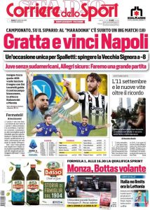 Rassegna stampa Milan: prime pagine quotidiani sportivi – 11 settembre 21 33 corriere