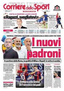 Le prime pagine dei Quotidiani Sportivi in edicola questa mattina 34 corriere dello sport 2021 09 14 61401e21ef946