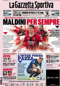 Le prime pagine dei Quotidiani Sportivi in edicola questa mattina 35 la gazzetta dello sport 2021 09 26 614fa8e7e6b56