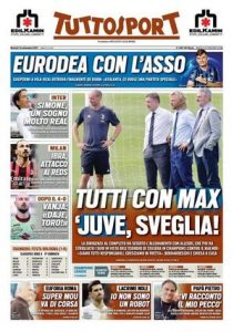 Le prime pagine dei Quotidiani Sportivi in edicola questa mattina 35 tuttosport 2021 09 14 61401e06b5999