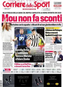 Le prime pagine dei Quotidiani sportivi in edicola questa mattina 34 Corriere dello Sport
