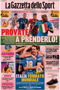 Le prime pagine dei Quotidiani Sportivi in edicola mattina 33 IMG 20211011 WA0002