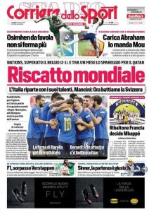 Le prime pagine dei Quotidiani Sportivi in edicola mattina 34 IMG 20211011 WA0004